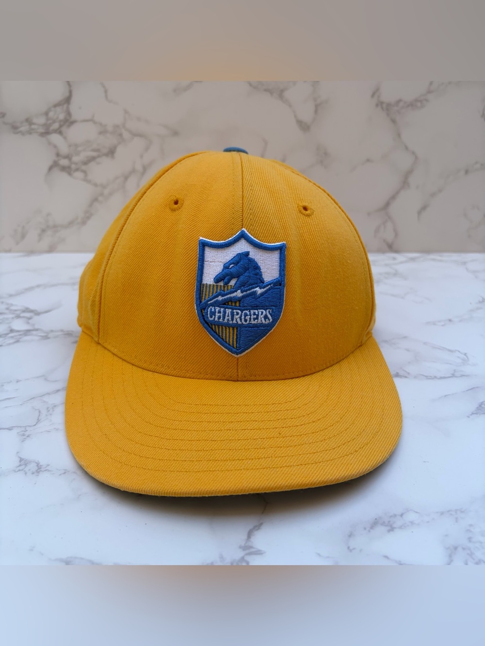 Mitchell & Ness Los Angeles Chargers NFL Yellow Baseball Cap 100% Wool 7 1/4